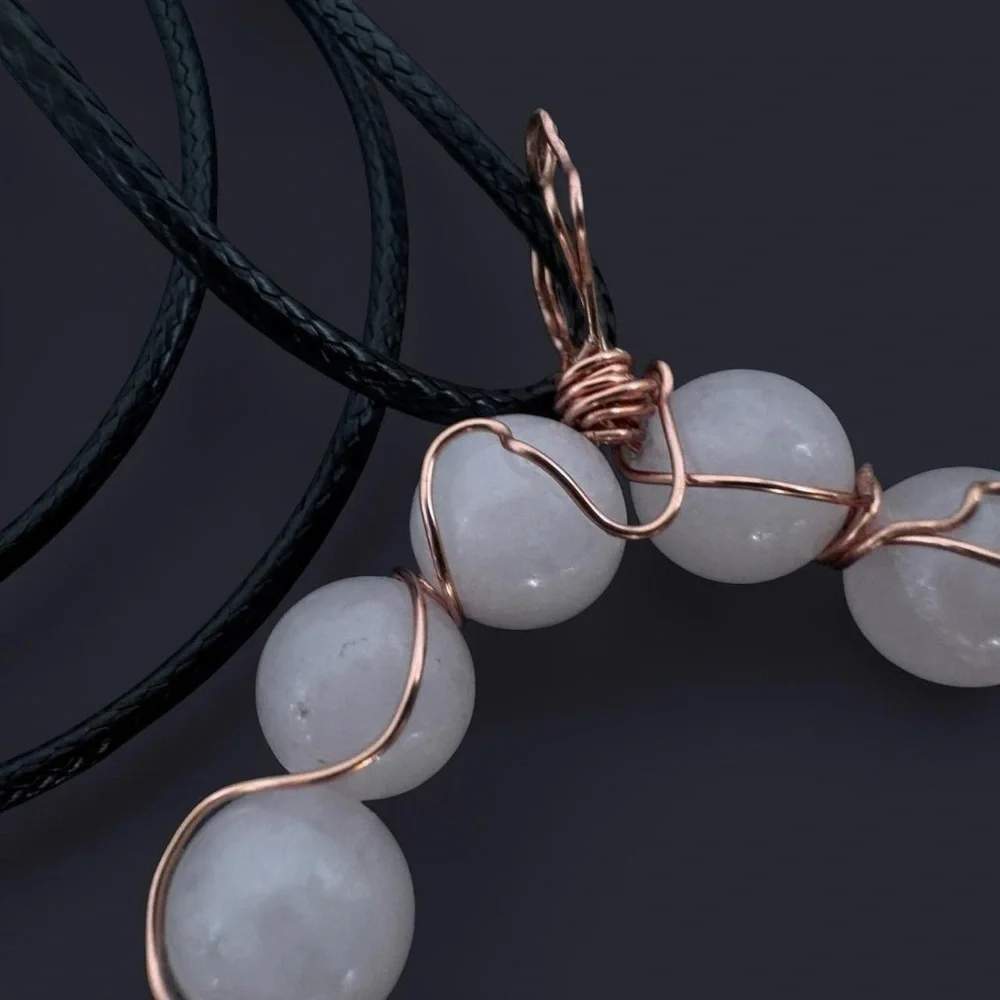 Rose Quartz Wire Wrapped Pendant Necklace